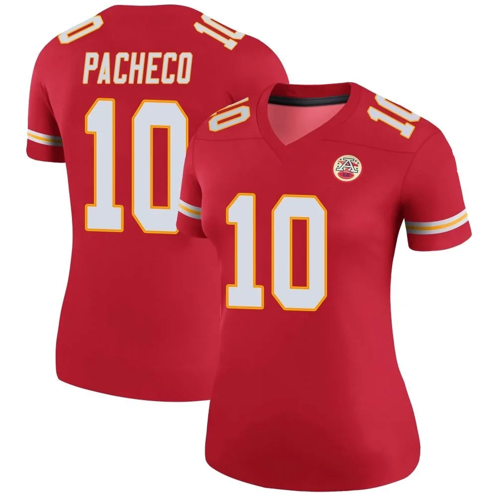 Women's Kansas City Chiefs Isiah Pacheco Nike Color Rush Legend Red Jersey Women's Kansas City Chiefs Isiah Pacheco Nike Color Rush Legend Red Jersey