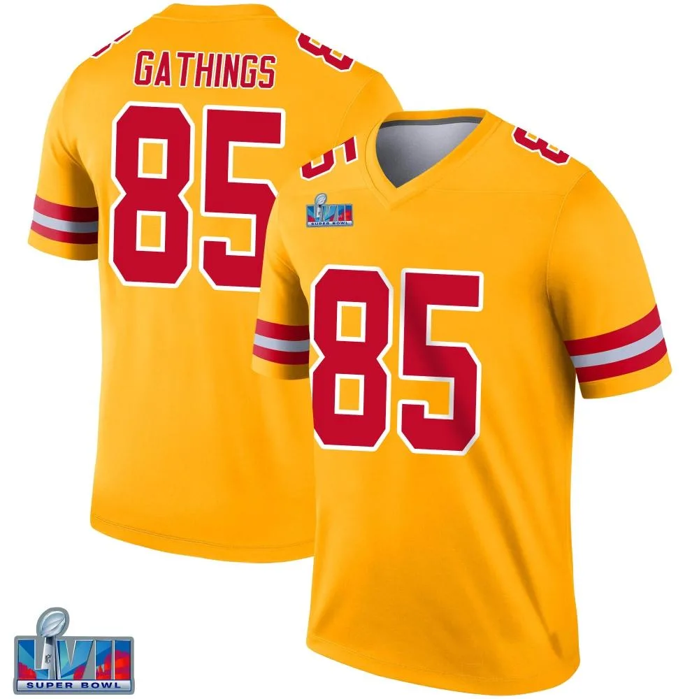 Youth Kansas City Chiefs Izaiah Gathings Nike Inverted Super Bowl LVII Patch Legend Gold Jersey Youth Kansas City Chiefs Izaiah Gathings Nike Inverted Super Bowl LVII Patch Legend Gold Jersey