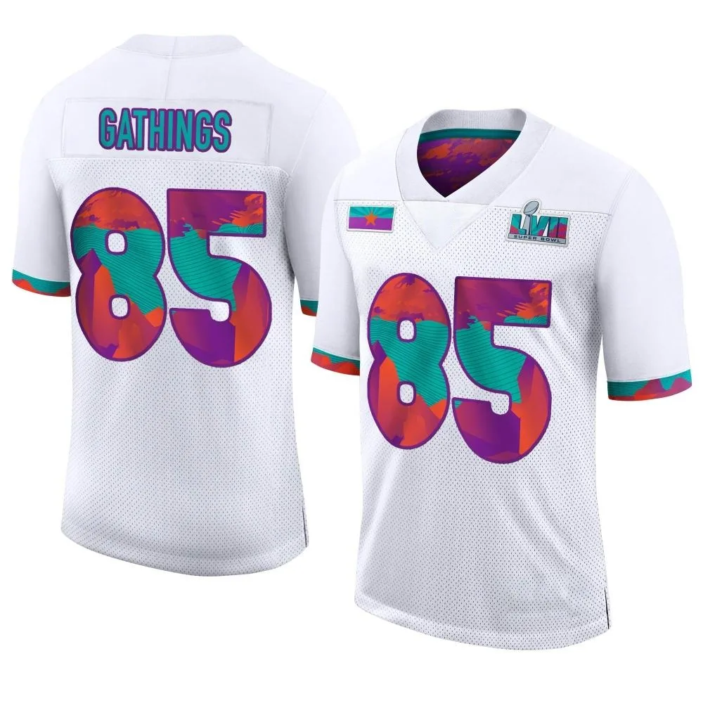 Youth Kansas City Chiefs Izaiah Gathings Nike Super Bowl LVII Limited White Jersey Youth Kansas City Chiefs Izaiah Gathings Nike Super Bowl LVII Limited White Jersey