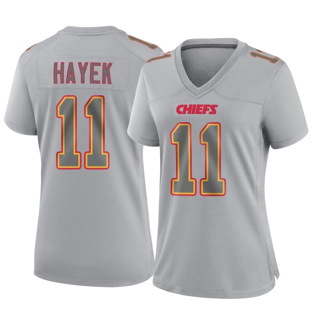Women's Kansas City Chiefs Jaaron Hayek Nike Atmosphere Fashion Game Gray Jersey Women's Kansas City Chiefs Jaaron Hayek Nike Atmosphere Fashion Game Gray Jersey