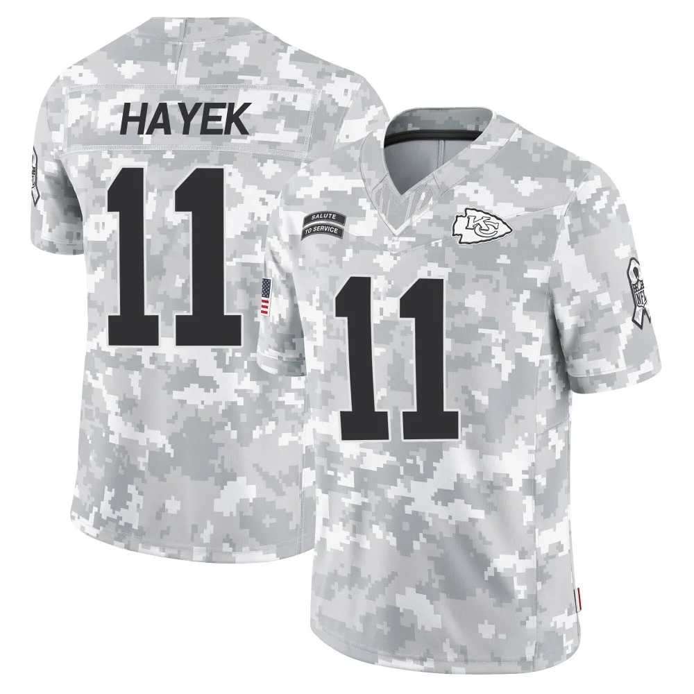 Youth Kansas City Chiefs Jaaron Hayek Nike 2024 Salute to Service Limited Arctic Camo Jersey Youth Kansas City Chiefs Jaaron Hayek Nike 2024 Salute to Service Limited Arctic Camo Jersey
