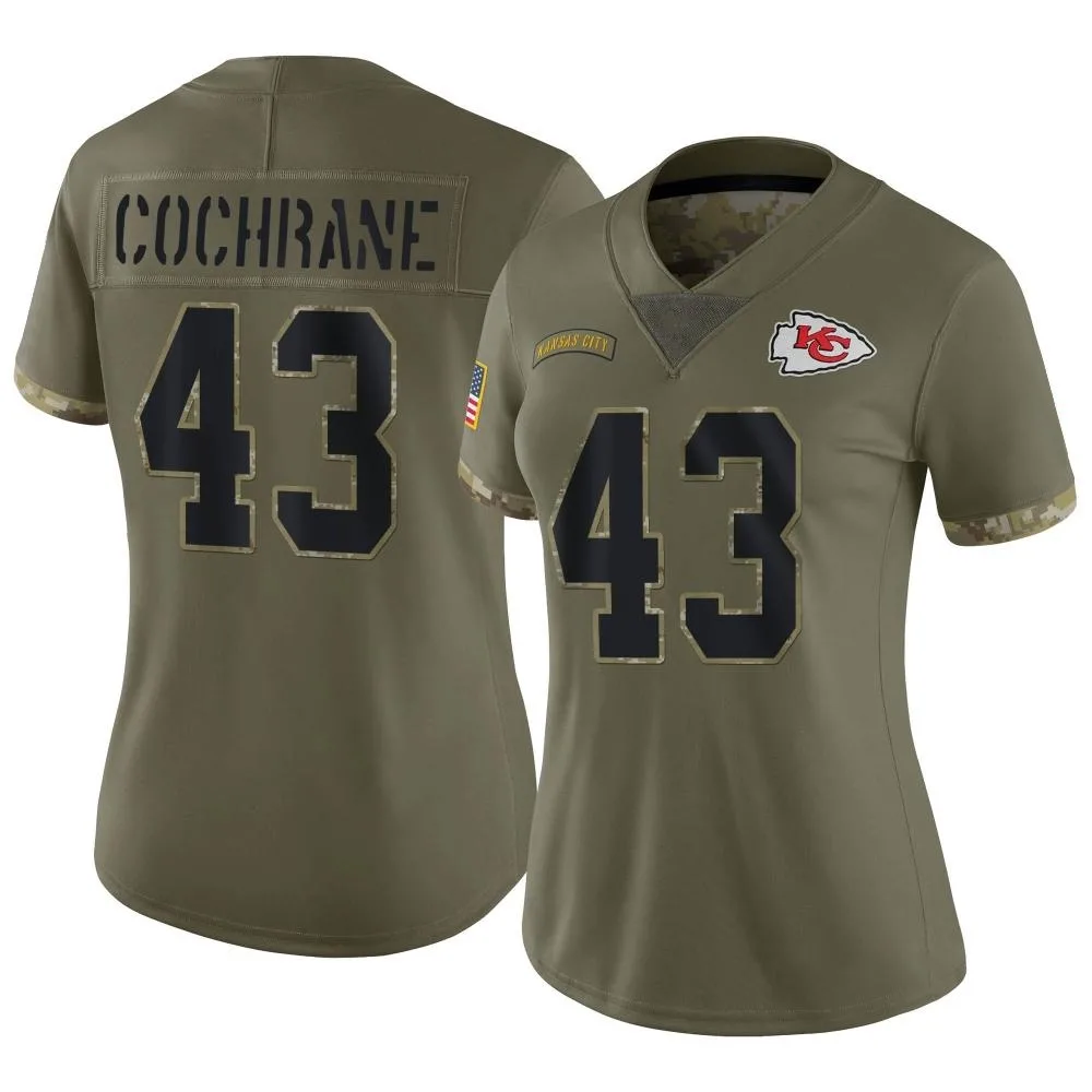 Women's Kansas City Chiefs Jack Cochrane Nike 2022 Salute To Service Limited Olive Jersey Women's Kansas City Chiefs Jack Cochrane Nike 2022 Salute To Service Limited Olive Jersey