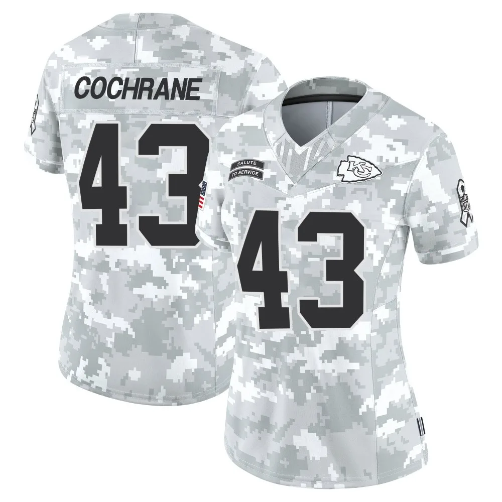Women's Kansas City Chiefs Jack Cochrane Nike 2024 Salute to Service Limited Arctic Camo Jersey Women's Kansas City Chiefs Jack Cochrane Nike 2024 Salute to Service Limited Arctic Camo Jersey
