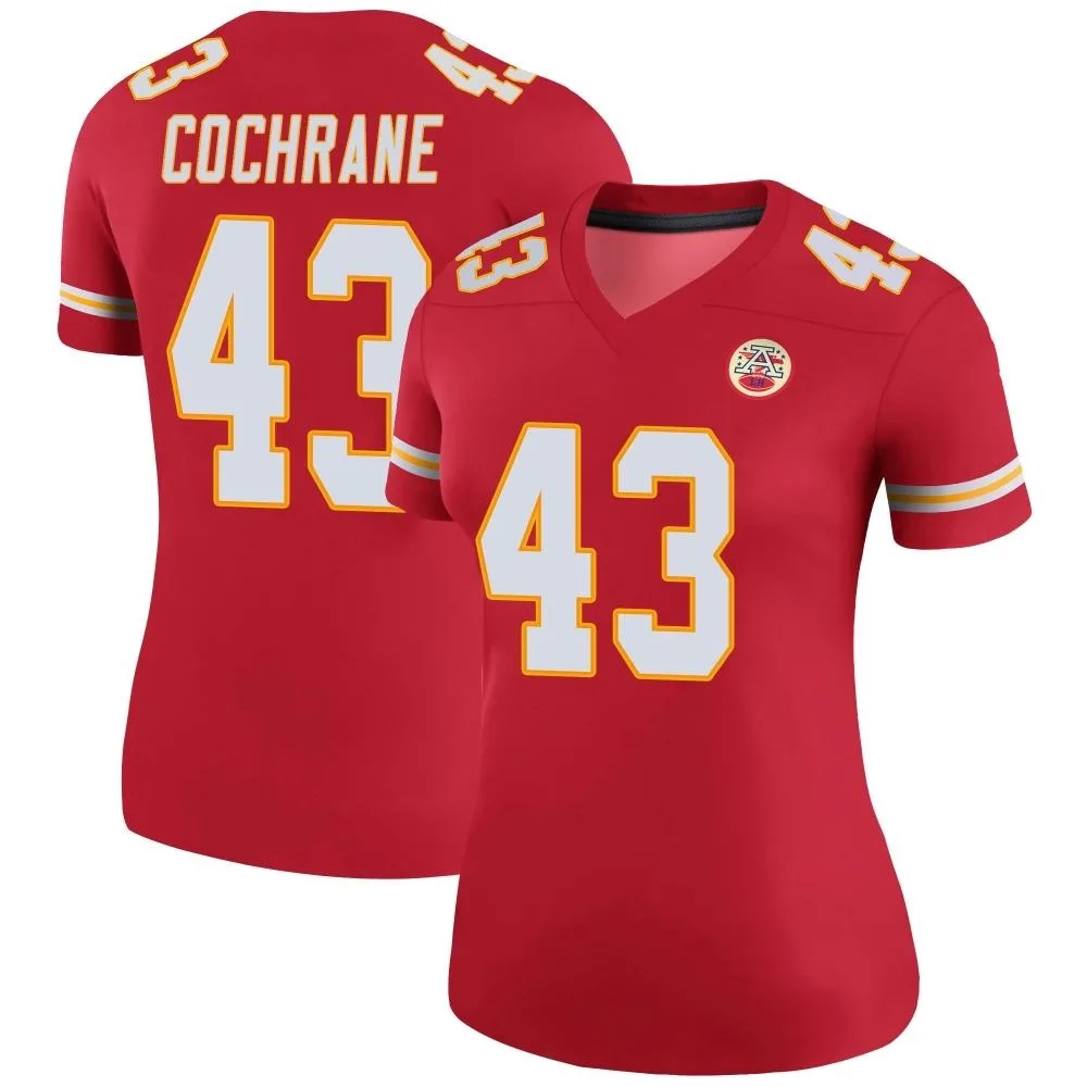 Women's Kansas City Chiefs Jack Cochrane Nike Color Rush Legend Red Jersey Women's Kansas City Chiefs Jack Cochrane Nike Color Rush Legend Red Jersey
