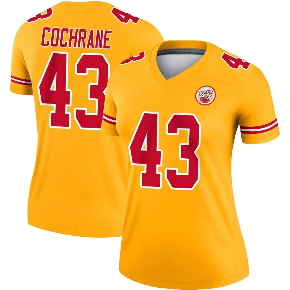 Women's Kansas City Chiefs Jack Cochrane Nike Inverted Legend Gold Jersey Women's Kansas City Chiefs Jack Cochrane Nike Inverted Legend Gold Jersey