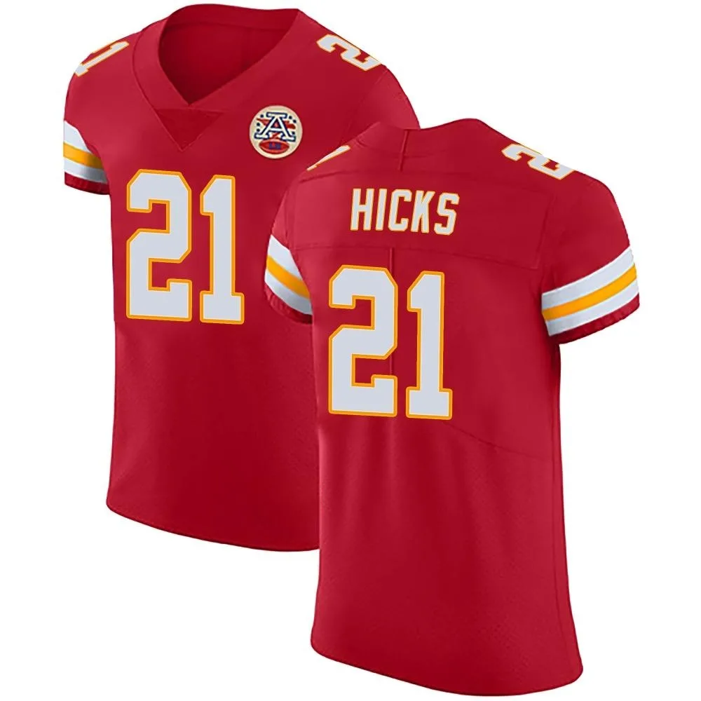Men's Kansas City Chiefs Jaden Hicks Nike Team Color Vapor Untouchable Elite Red Jersey Men's Kansas City Chiefs Jaden Hicks Nike Team Color Vapor Untouchable Elite Red Jersey