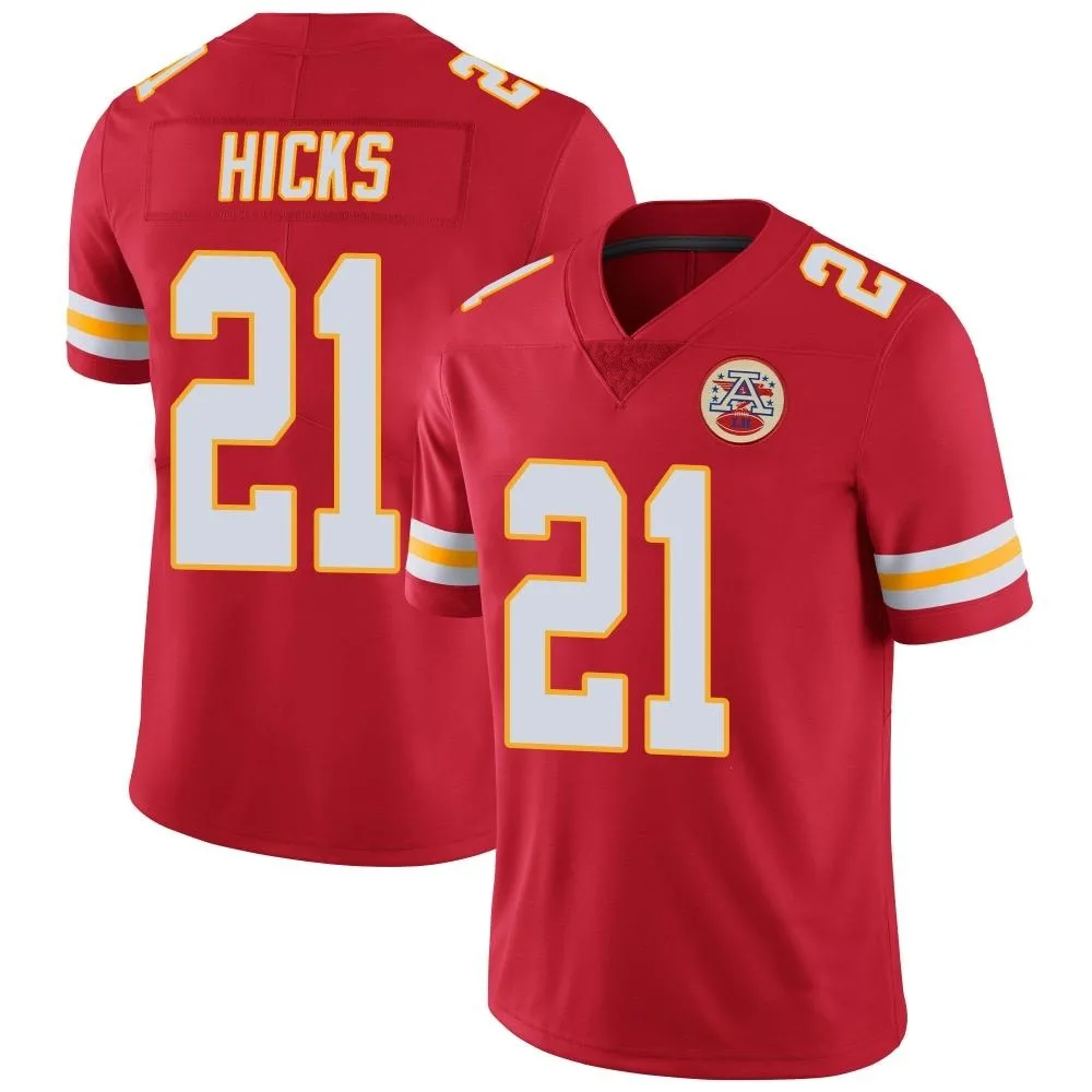 Men's Kansas City Chiefs Jaden Hicks Nike Team Color Vapor Untouchable Limited Red Jersey Men's Kansas City Chiefs Jaden Hicks Nike Team Color Vapor Untouchable Limited Red Jersey