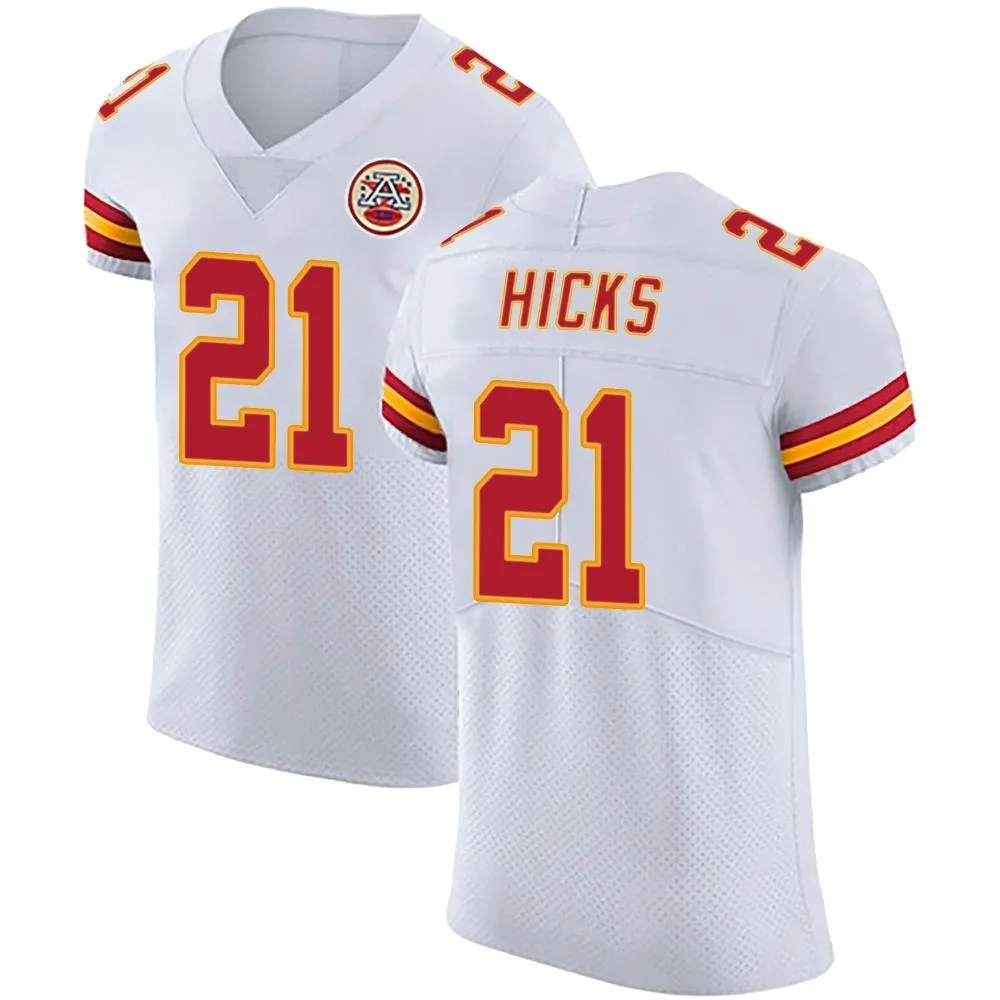 Men's Kansas City Chiefs Jaden Hicks Nike Vapor Untouchable Elite White Jersey Men's Kansas City Chiefs Jaden Hicks Nike Vapor Untouchable Elite White Jersey