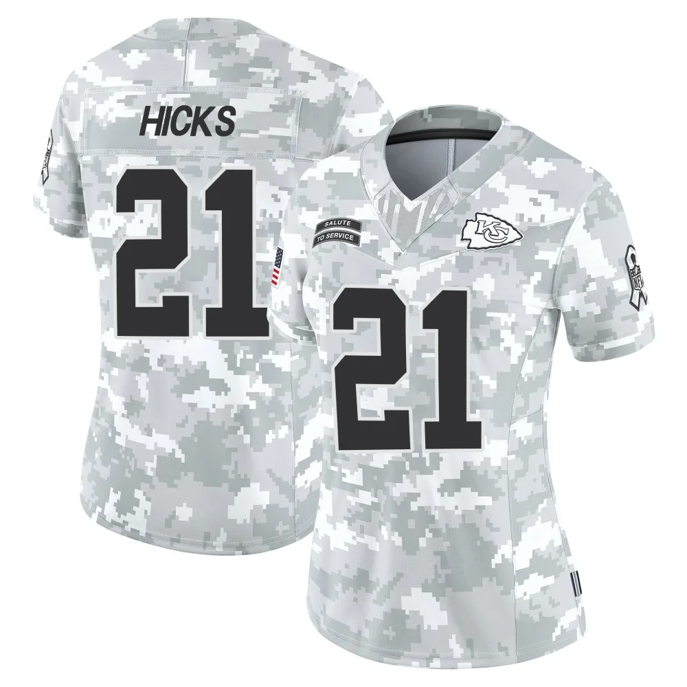 Women's Kansas City Chiefs Jaden Hicks Nike 2024 Salute to Service Limited Arctic Camo Jersey Women's Kansas City Chiefs Jaden Hicks Nike 2024 Salute to Service Limited Arctic Camo Jersey
