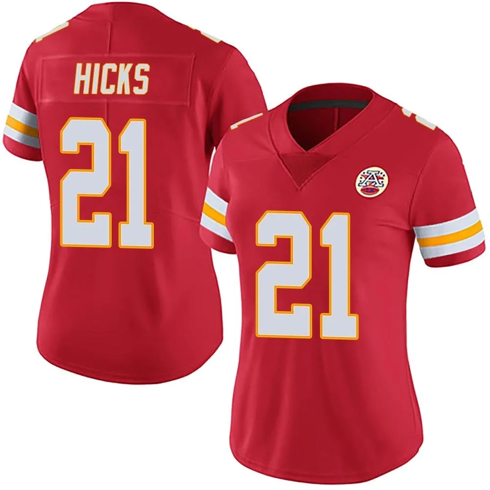 Women's Kansas City Chiefs Jaden Hicks Nike Team Color Vapor Untouchable Limited Red Jersey Women's Kansas City Chiefs Jaden Hicks Nike Team Color Vapor Untouchable Limited Red Jersey
