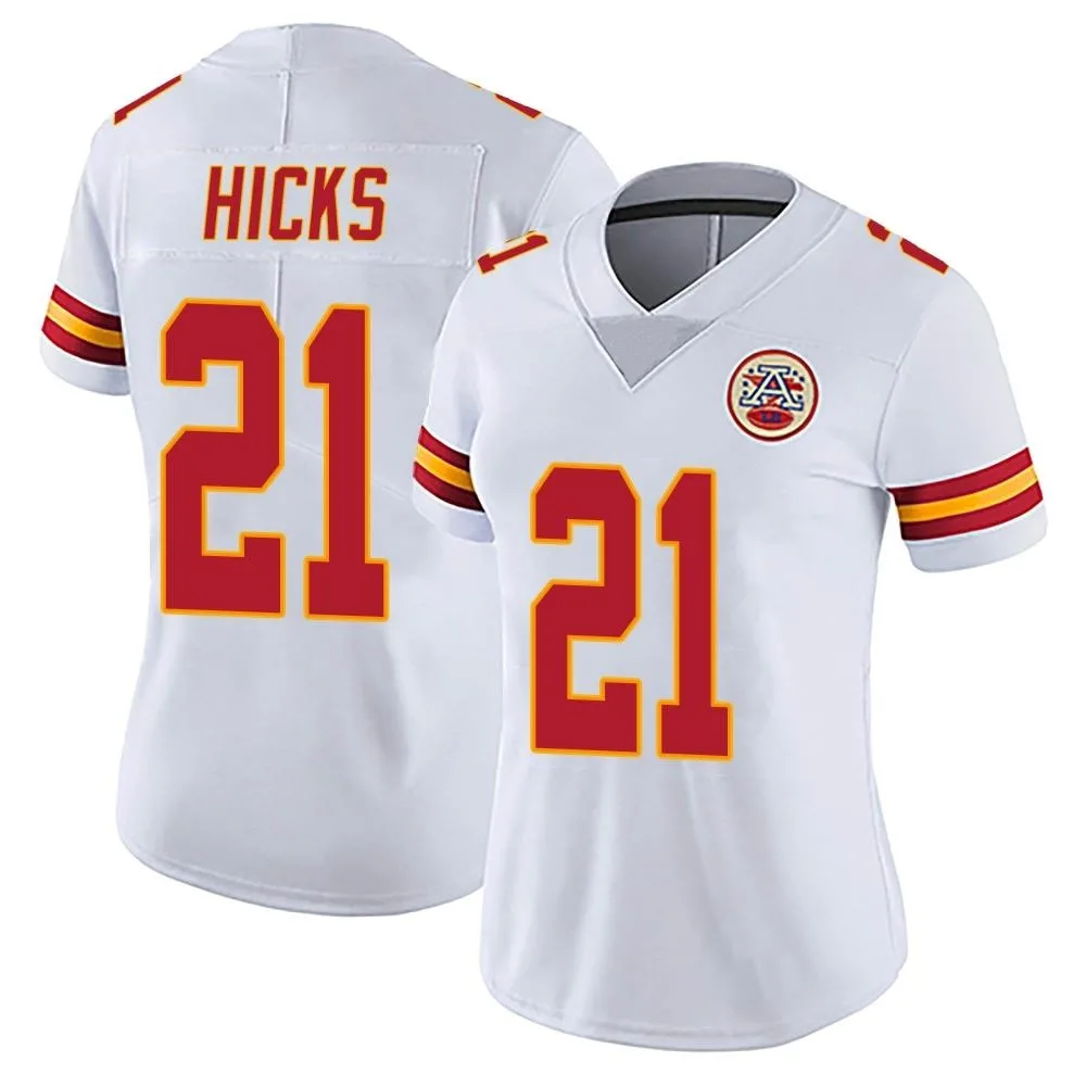 Women's Kansas City Chiefs Jaden Hicks Nike Vapor Untouchable Limited White Jersey Women's Kansas City Chiefs Jaden Hicks Nike Vapor Untouchable Limited White Jersey