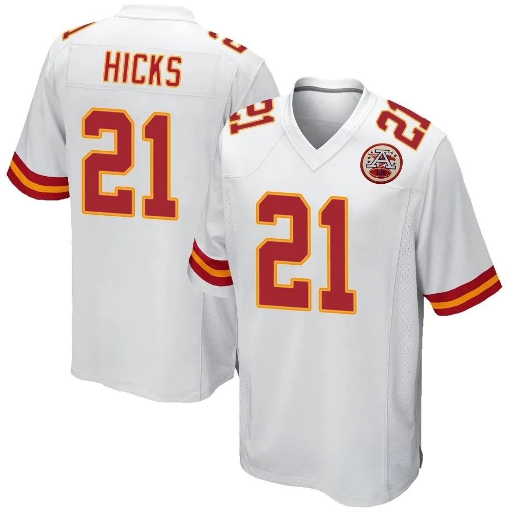 Youth Kansas City Chiefs Jaden Hicks Nike Game White Jersey Youth Kansas City Chiefs Jaden Hicks Nike Game White Jersey