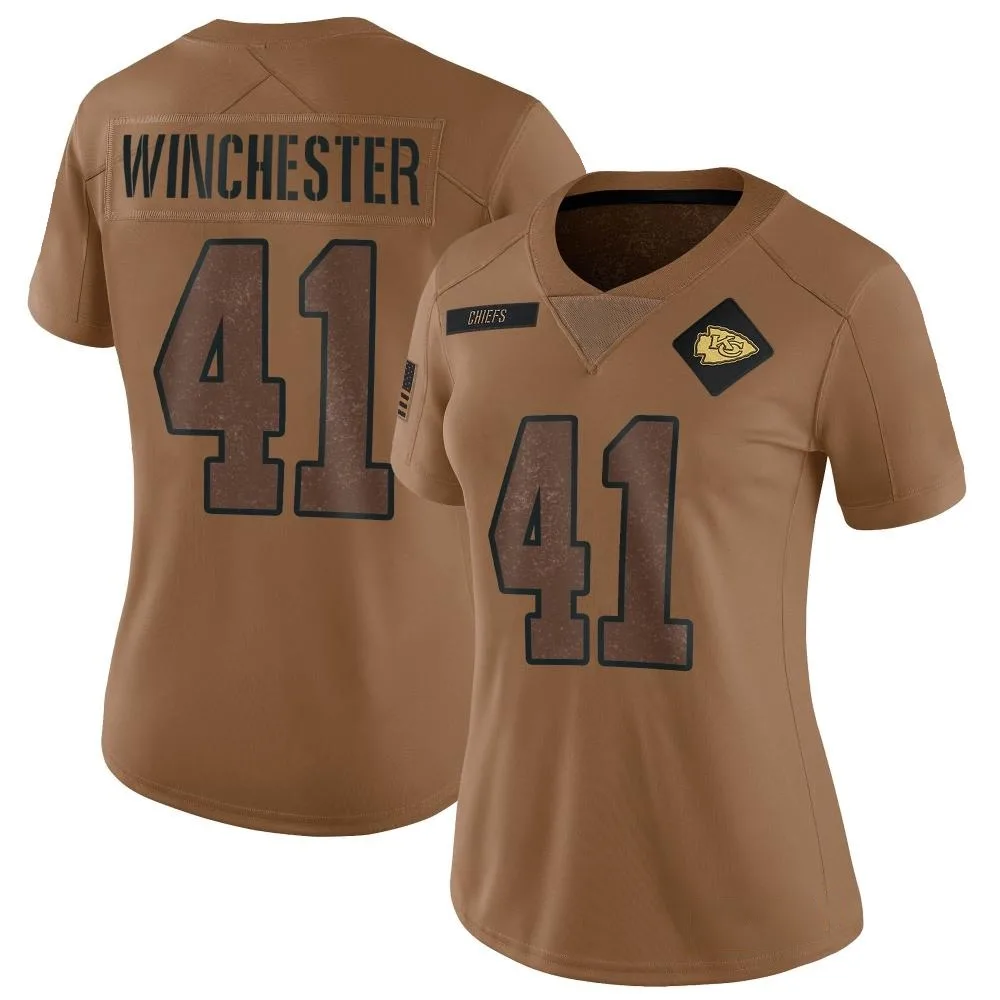 Women's Kansas City Chiefs James Winchester Nike 2023 Salute To Service Limited Brown Jersey Women's Kansas City Chiefs James Winchester Nike 2023 Salute To Service Limited Brown Jersey
