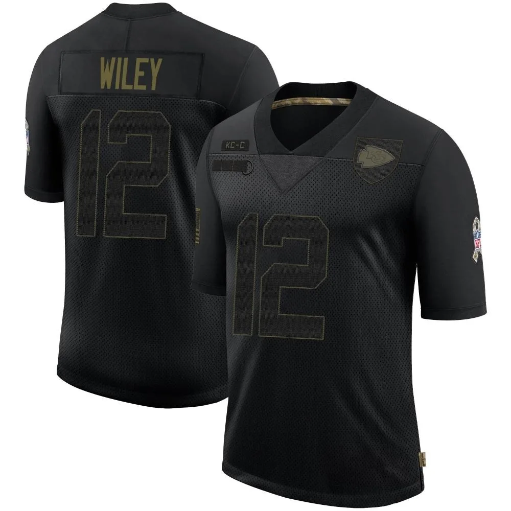 Men's Kansas City Chiefs Jared Wiley Nike 2020 Salute To Service Limited Black Jersey Men's Kansas City Chiefs Jared Wiley Nike 2020 Salute To Service Limited Black Jersey