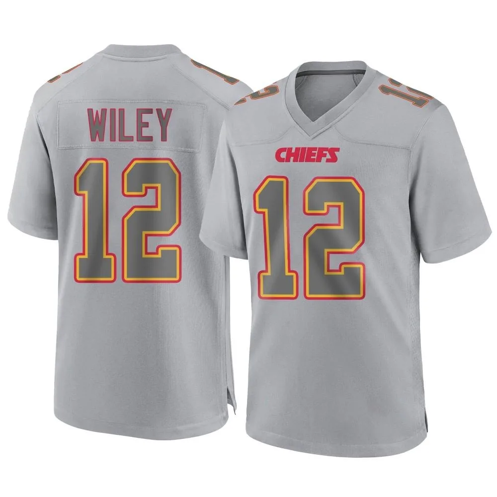 Men's Kansas City Chiefs Jared Wiley Nike Atmosphere Fashion Game Gray Jersey Men's Kansas City Chiefs Jared Wiley Nike Atmosphere Fashion Game Gray Jersey