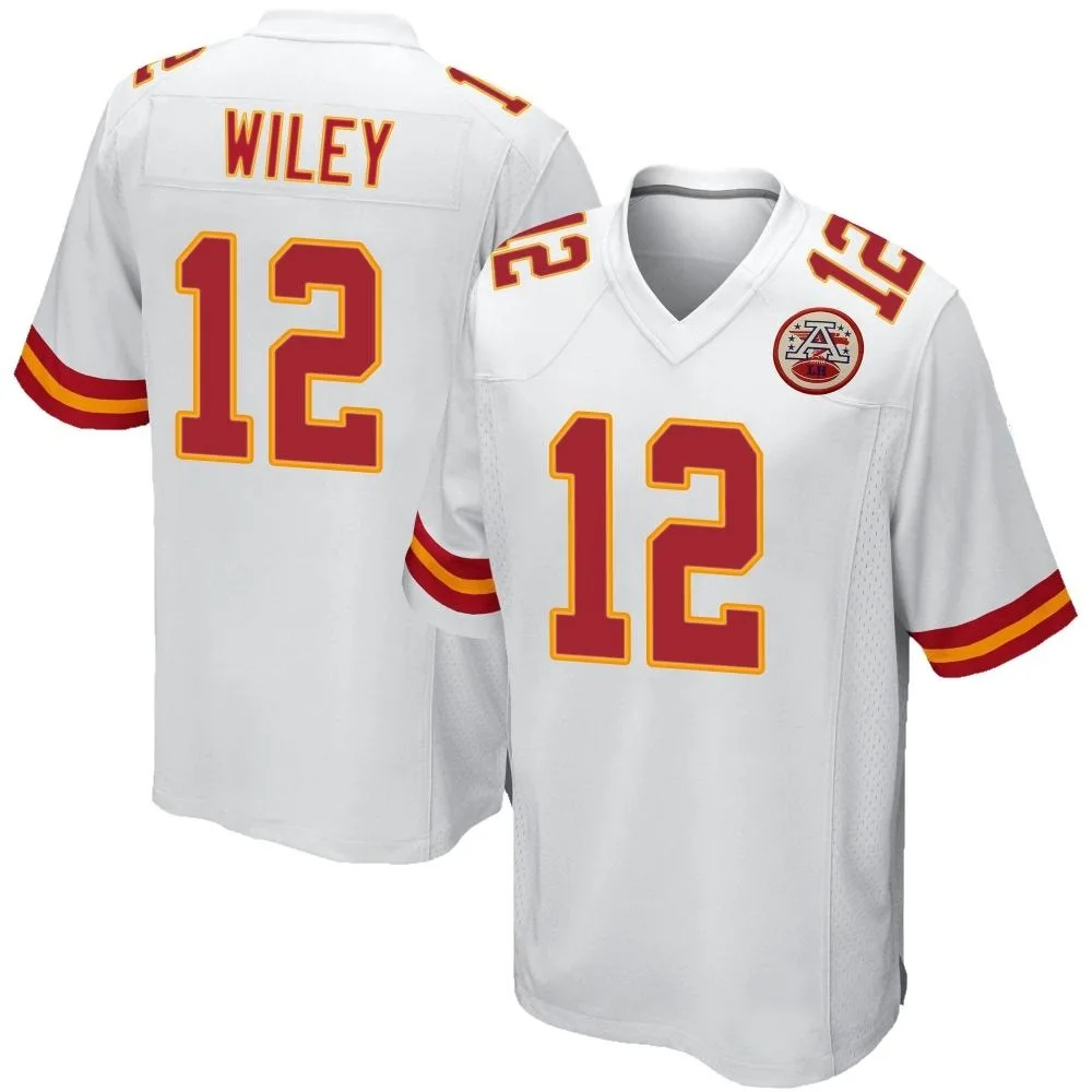 Men's Kansas City Chiefs Jared Wiley Nike Game White Jersey Men's Kansas City Chiefs Jared Wiley Nike Game White Jersey