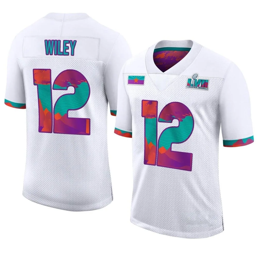 Men's Kansas City Chiefs Jared Wiley Nike Super Bowl LVII Limited White Jersey Men's Kansas City Chiefs Jared Wiley Nike Super Bowl LVII Limited White Jersey