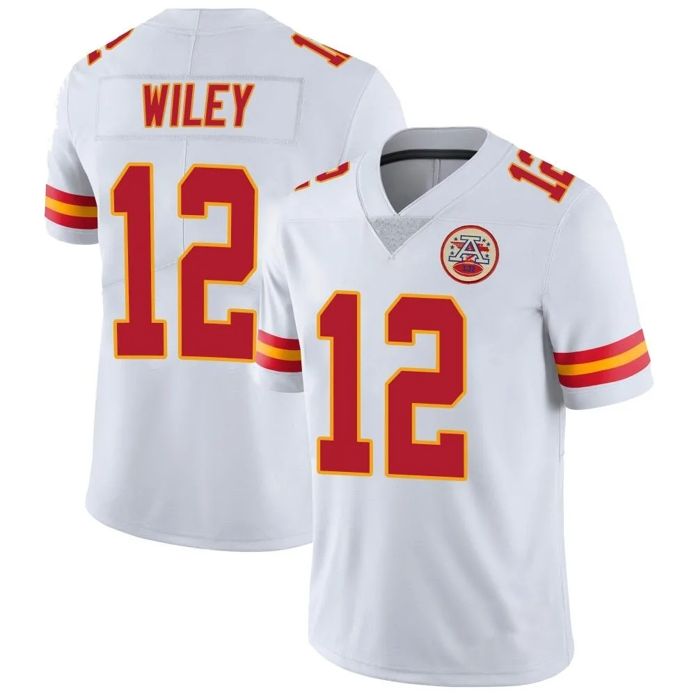 Men's Kansas City Chiefs Jared Wiley Nike Vapor Untouchable Limited White Jersey Men's Kansas City Chiefs Jared Wiley Nike Vapor Untouchable Limited White Jersey
