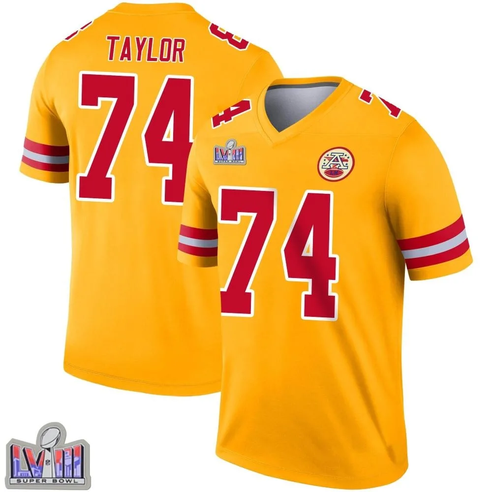 Youth Kansas City Chiefs Jawaan Taylor Nike Inverted Super Bowl LVIII Patch Legend Gold Jersey Youth Kansas City Chiefs Jawaan Taylor Nike Inverted Super Bowl LVIII Patch Legend Gold Jersey