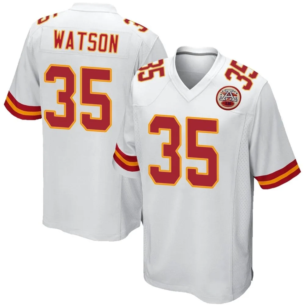 Men's Kansas City Chiefs Jaylen Watson Nike Game White Jersey Men's Kansas City Chiefs Jaylen Watson Nike Game White Jersey
