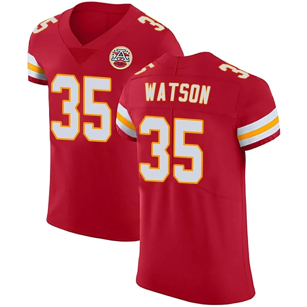 Men's Kansas City Chiefs Jaylen Watson Nike Team Color Vapor Untouchable Elite Red Jersey Men's Kansas City Chiefs Jaylen Watson Nike Team Color Vapor Untouchable Elite Red Jersey