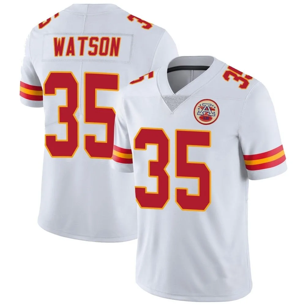 Men's Kansas City Chiefs Jaylen Watson Nike Vapor Untouchable Limited White Jersey Men's Kansas City Chiefs Jaylen Watson Nike Vapor Untouchable Limited White Jersey