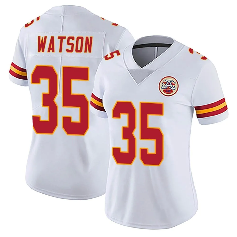 Women's Kansas City Chiefs Jaylen Watson Nike Vapor Untouchable Limited White Jersey Women's Kansas City Chiefs Jaylen Watson Nike Vapor Untouchable Limited White Jersey