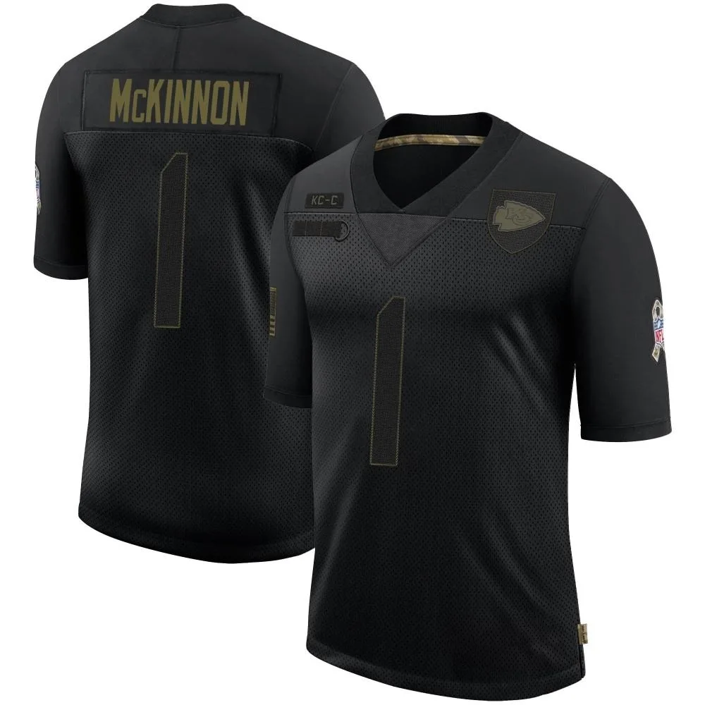 Men's Kansas City Chiefs Jerick Mckinnon Nike 2020 Salute To Service Limited Black Jersey Men's Kansas City Chiefs Jerick Mckinnon Nike 2020 Salute To Service Limited Black Jersey