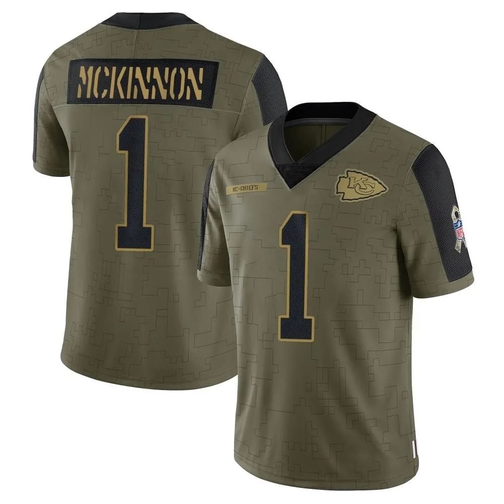 Men's Kansas City Chiefs Jerick Mckinnon Nike 2021 Salute To Service Limited Olive Jersey Men's Kansas City Chiefs Jerick Mckinnon Nike 2021 Salute To Service Limited Olive Jersey