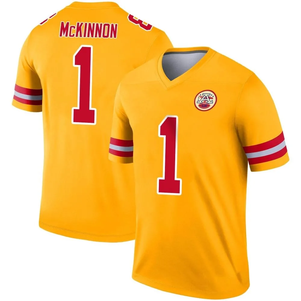 Men's Kansas City Chiefs Jerick Mckinnon Nike Inverted Legend Gold Jersey Men's Kansas City Chiefs Jerick Mckinnon Nike Inverted Legend Gold Jersey