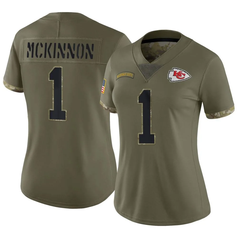 Women's Kansas City Chiefs Jerick Mckinnon Nike 2022 Salute To Service Limited Olive Jersey Women's Kansas City Chiefs Jerick Mckinnon Nike 2022 Salute To Service Limited Olive Jersey