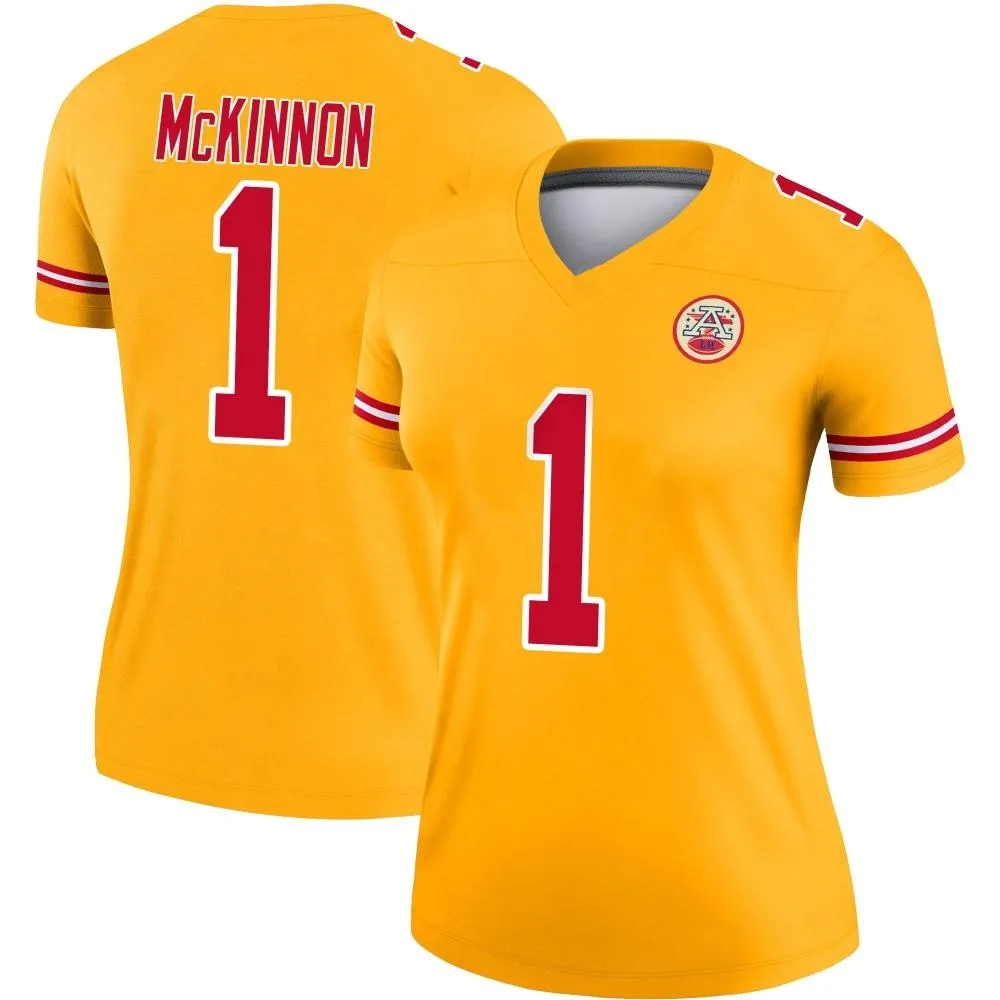 Women's Kansas City Chiefs Jerick Mckinnon Nike Inverted Legend Gold Jersey Women's Kansas City Chiefs Jerick Mckinnon Nike Inverted Legend Gold Jersey