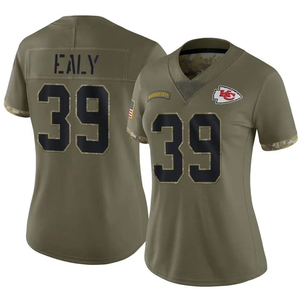 Women's Kansas City Chiefs Jerrion Ealy Nike 2022 Salute To Service Limited Olive Jersey Women's Kansas City Chiefs Jerrion Ealy Nike 2022 Salute To Service Limited Olive Jersey