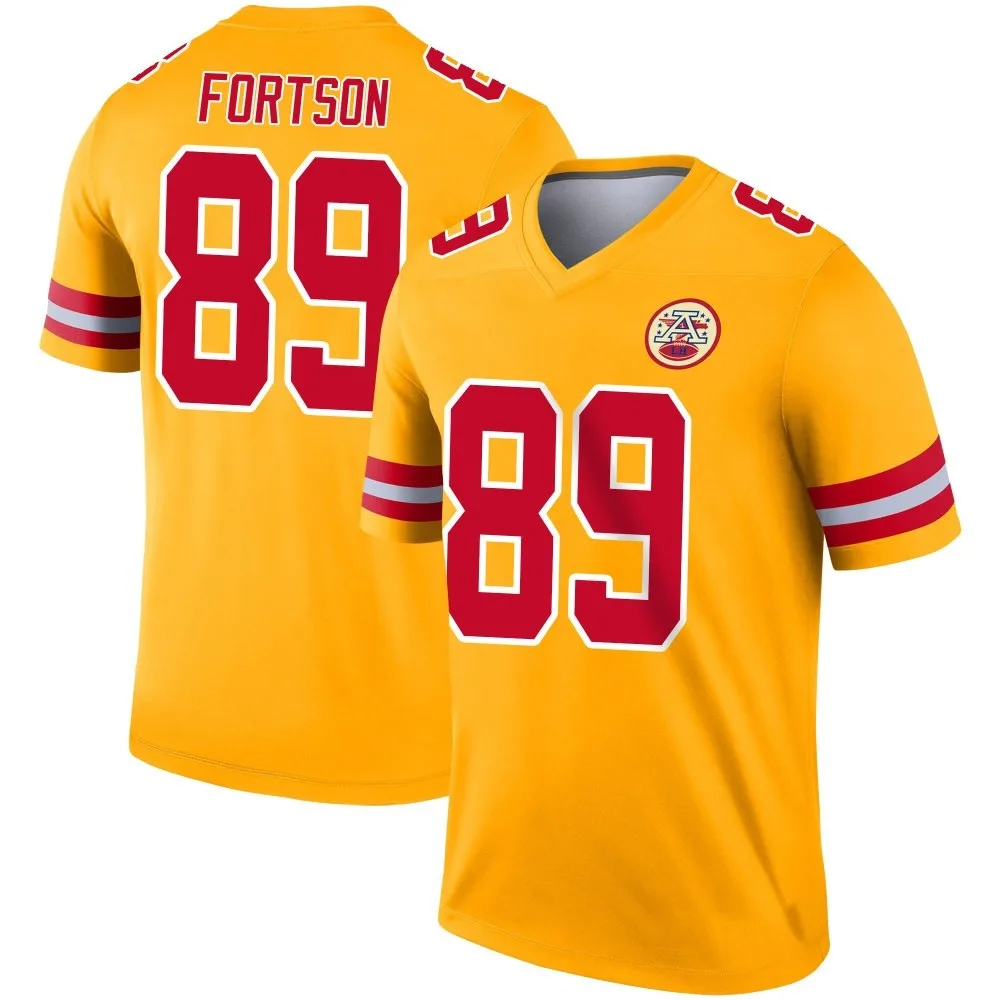 Men's Kansas City Chiefs Jody Fortson Nike Inverted Legend Gold Jersey Men's Kansas City Chiefs Jody Fortson Nike Inverted Legend Gold Jersey
