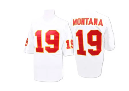 Men's Kansas City Chiefs Joe Montana Mitchell and Ness Mitchell And Ness Throwback Authentic White Jersey Men's Kansas City Chiefs Joe Montana Mitchell and Ness Mitchell And Ness Throwback Authentic White Jersey