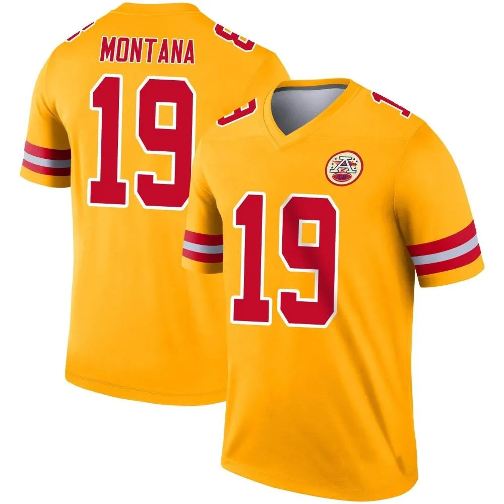 Men's Kansas City Chiefs Joe Montana Nike Inverted Legend Gold Jersey Men's Kansas City Chiefs Joe Montana Nike Inverted Legend Gold Jersey