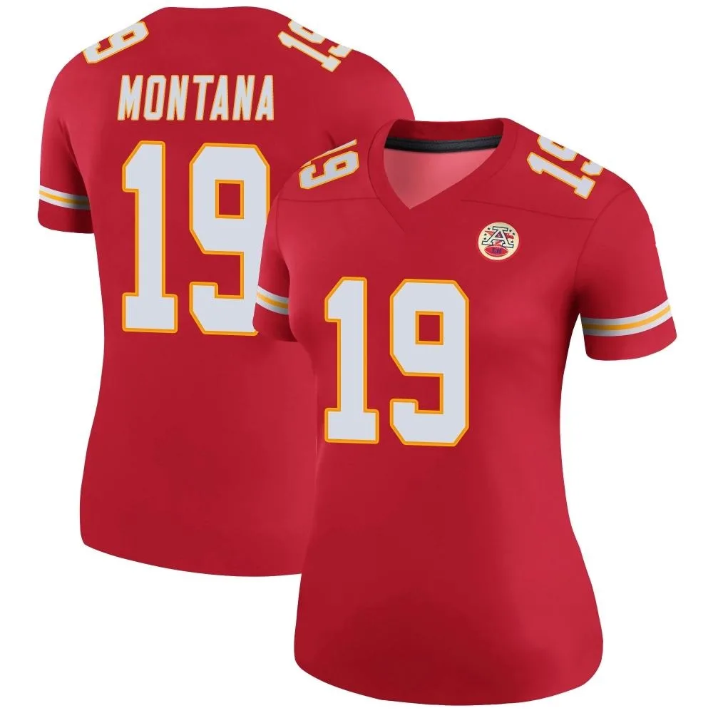 Women's Kansas City Chiefs Joe Montana Nike Color Rush Legend Red Jersey Women's Kansas City Chiefs Joe Montana Nike Color Rush Legend Red Jersey