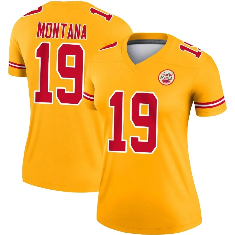 Women's Kansas City Chiefs Joe Montana Nike Inverted Legend Gold Jersey Women's Kansas City Chiefs Joe Montana Nike Inverted Legend Gold Jersey