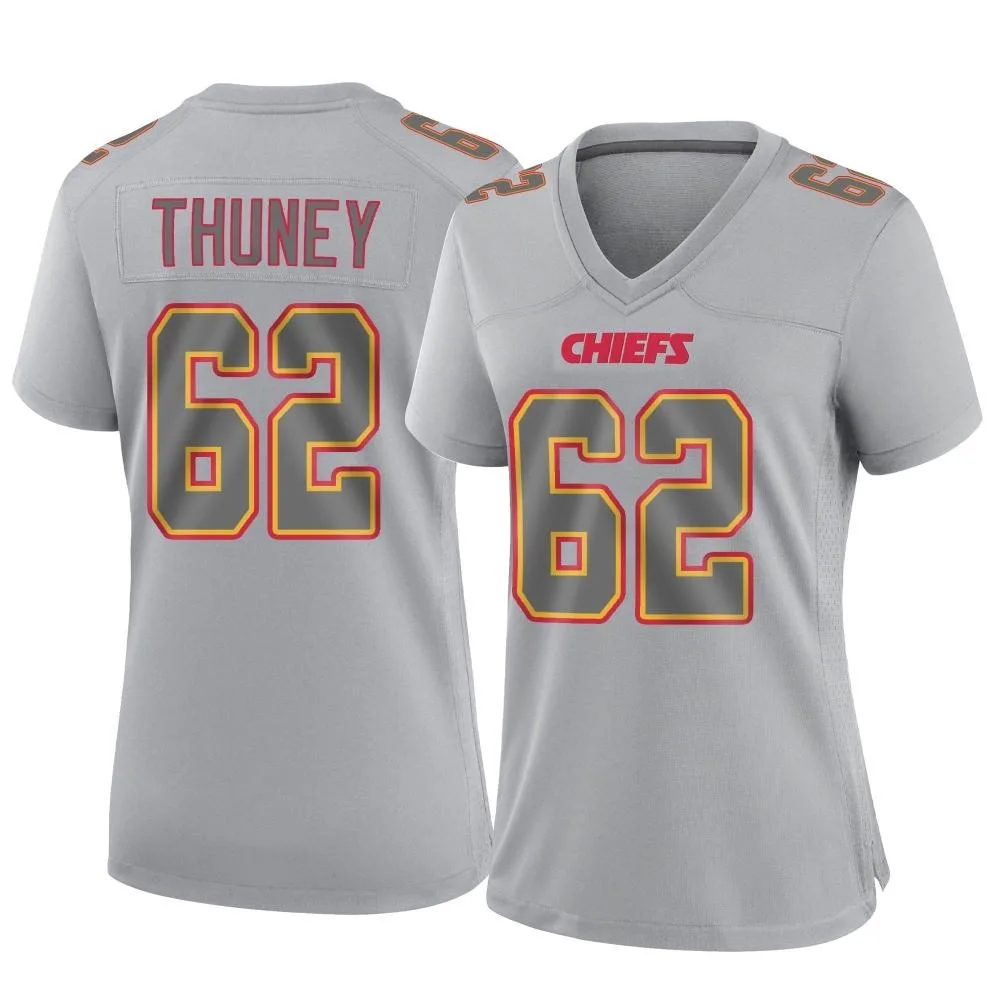 Women's Kansas City Chiefs Joe Thuney Nike Atmosphere Fashion Game Gray Jersey Women's Kansas City Chiefs Joe Thuney Nike Atmosphere Fashion Game Gray Jersey