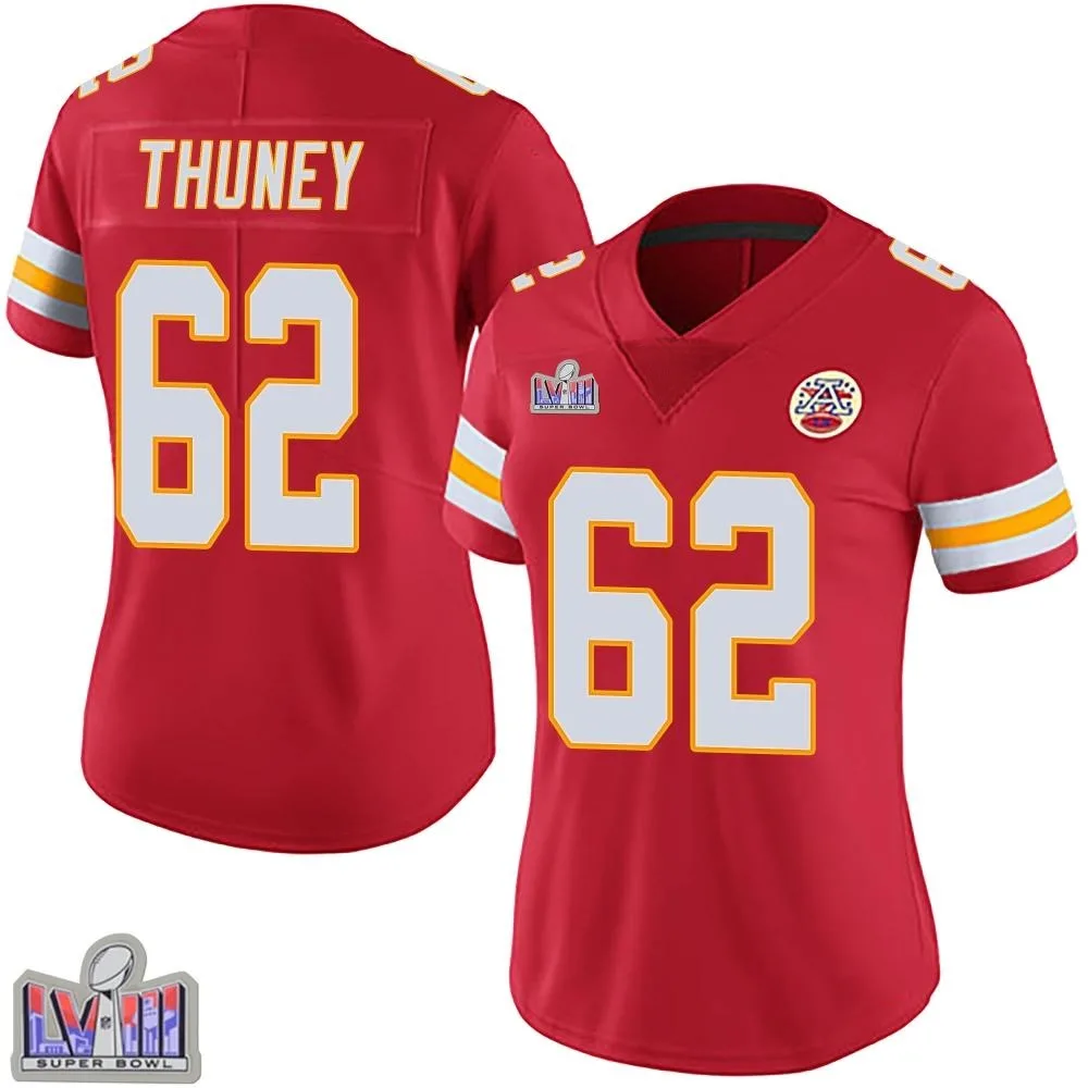Women's Kansas City Chiefs Joe Thuney Nike Team Color Vapor Untouchable Super Bowl LVIII Patch Limited Red Jersey Women's Kansas City Chiefs Joe Thuney Nike Team Color Vapor Untouchable Super Bowl LVIII Patch Limited Red Jersey