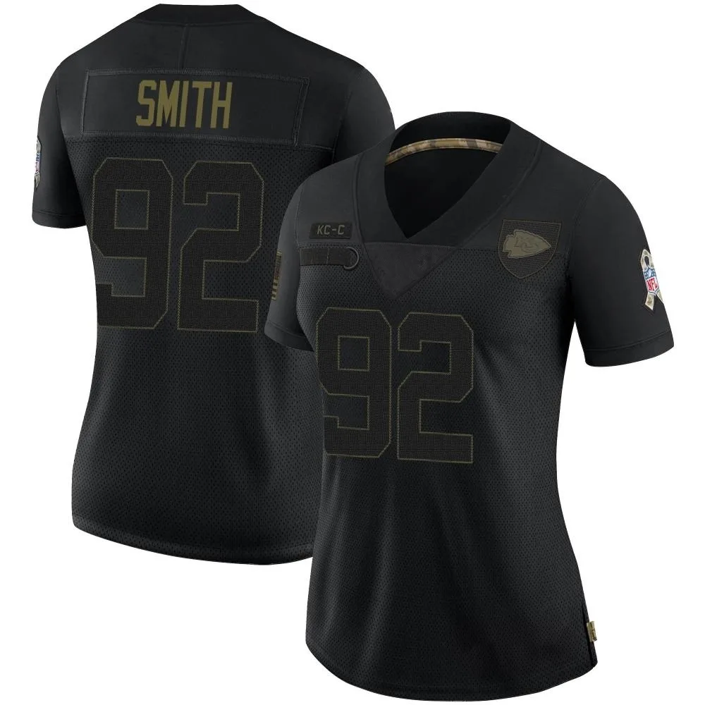 Women's Kansas City Chiefs Jordan Smith Nike 2020 Salute To Service Limited Black Jersey Women's Kansas City Chiefs Jordan Smith Nike 2020 Salute To Service Limited Black Jersey