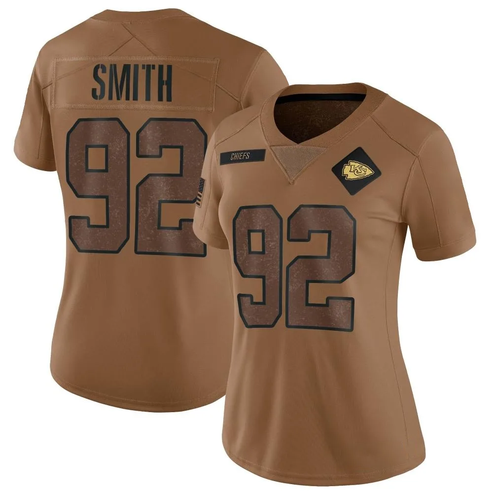 Women's Kansas City Chiefs Jordan Smith Nike 2023 Salute To Service Limited Brown Jersey Women's Kansas City Chiefs Jordan Smith Nike 2023 Salute To Service Limited Brown Jersey