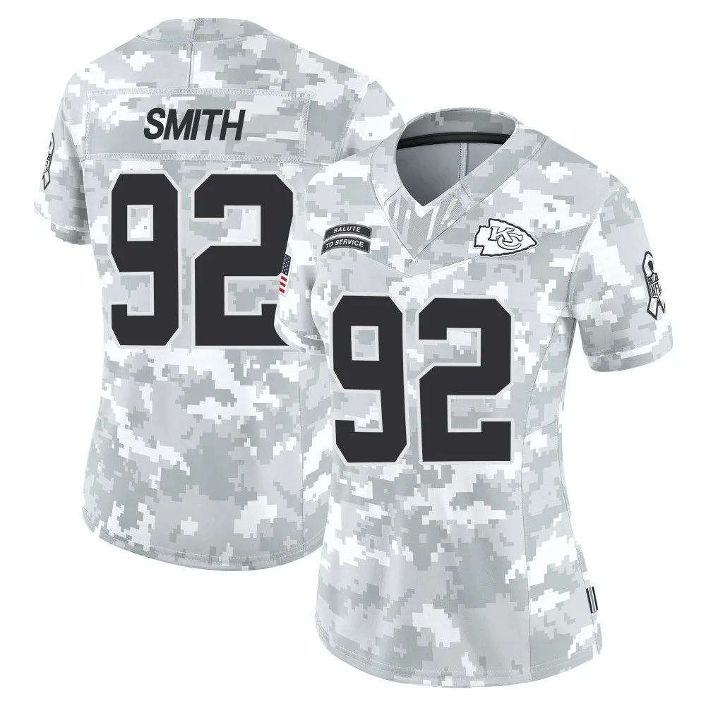 Women's Kansas City Chiefs Jordan Smith Nike 2024 Salute to Service Limited Arctic Camo Jersey Women's Kansas City Chiefs Jordan Smith Nike 2024 Salute to Service Limited Arctic Camo Jersey