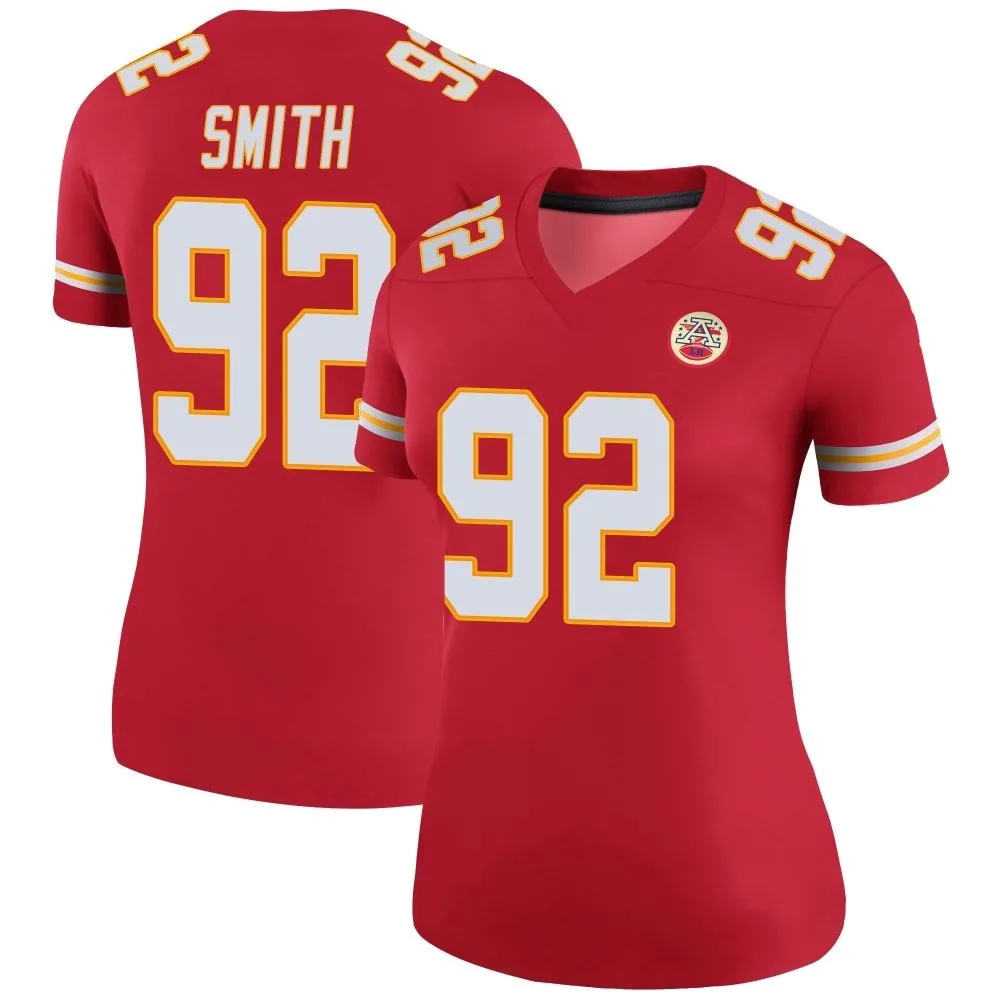 Women's Kansas City Chiefs Jordan Smith Nike Color Rush Legend Red Jersey Women's Kansas City Chiefs Jordan Smith Nike Color Rush Legend Red Jersey