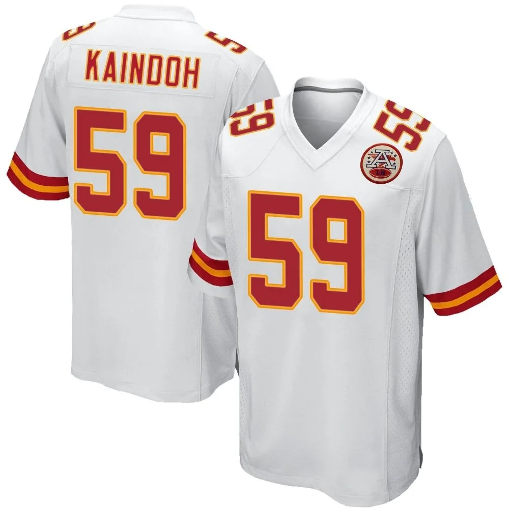 Men's Kansas City Chiefs Joshua Kaindoh Nike Game White Jersey Men's Kansas City Chiefs Joshua Kaindoh Nike Game White Jersey