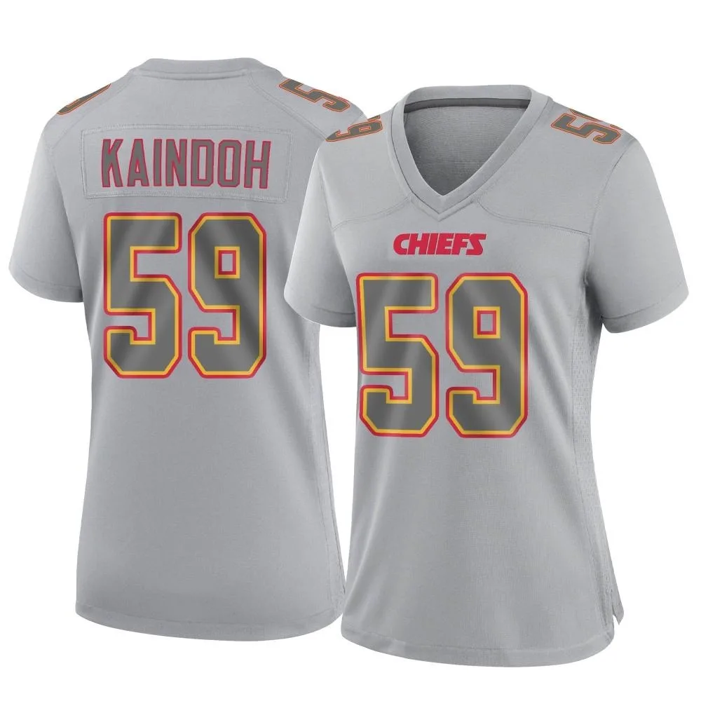 Women's Kansas City Chiefs Joshua Kaindoh Nike Atmosphere Fashion Game Gray Jersey Women's Kansas City Chiefs Joshua Kaindoh Nike Atmosphere Fashion Game Gray Jersey