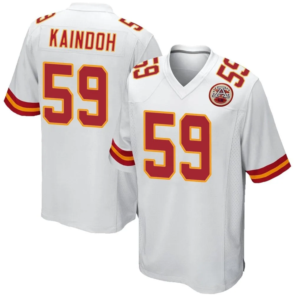 Youth Kansas City Chiefs Joshua Kaindoh Nike Game White Jersey Youth Kansas City Chiefs Joshua Kaindoh Nike Game White Jersey