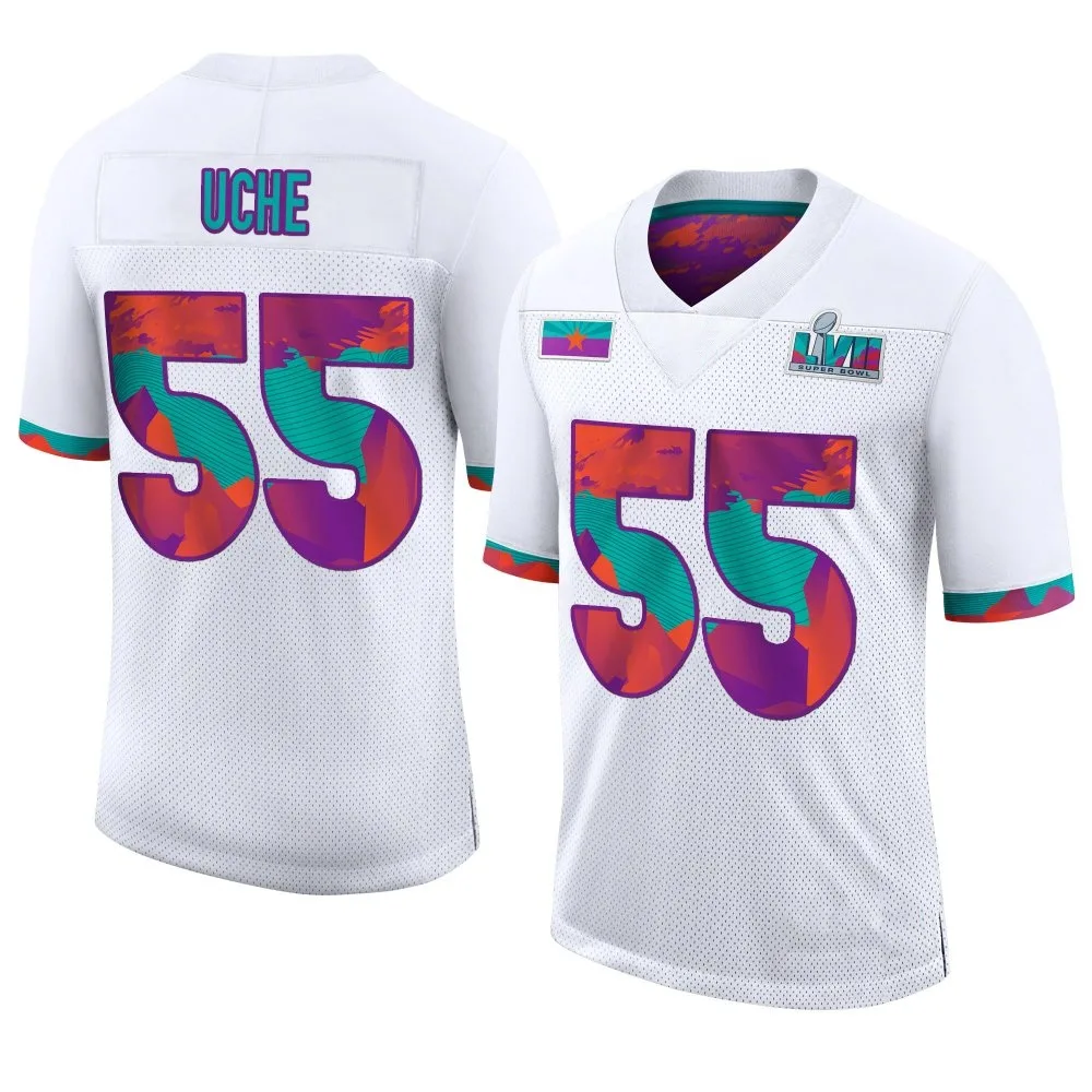Men's Kansas City Chiefs Joshua Uche Nike Super Bowl LVII Limited White Jersey Men's Kansas City Chiefs Joshua Uche Nike Super Bowl LVII Limited White Jersey