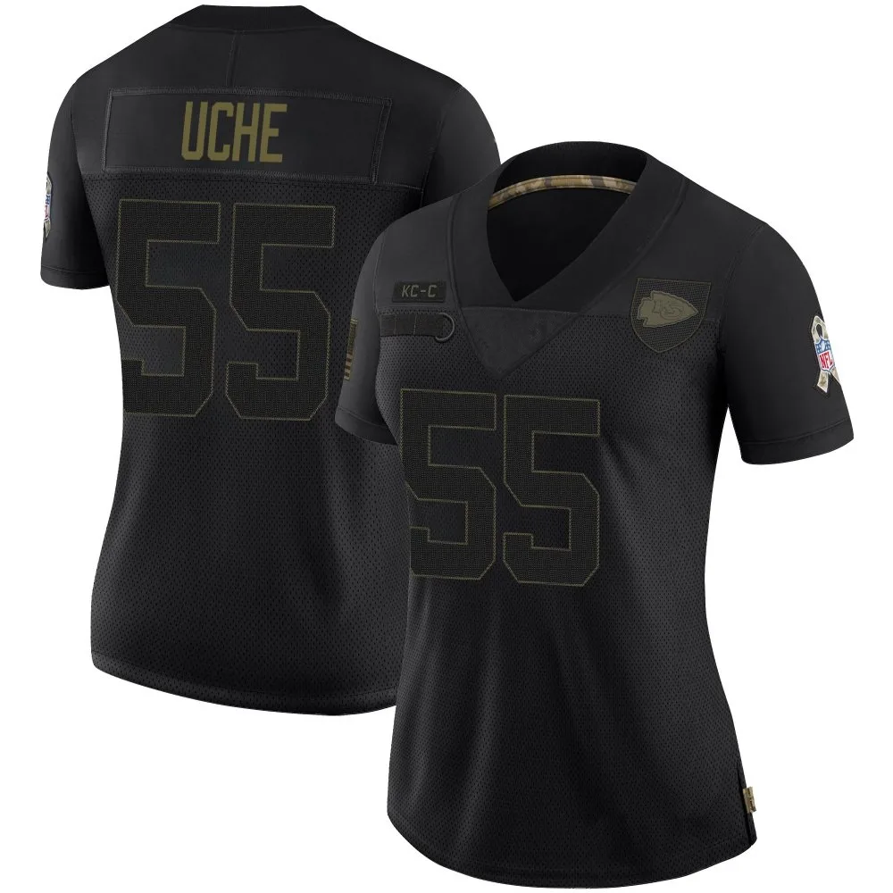 Women's Kansas City Chiefs Joshua Uche Nike 2020 Salute To Service Limited Black Jersey Women's Kansas City Chiefs Joshua Uche Nike 2020 Salute To Service Limited Black Jersey