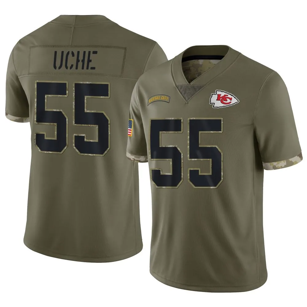 Youth Kansas City Chiefs Joshua Uche Nike 2022 Salute To Service Limited Olive Jersey Youth Kansas City Chiefs Joshua Uche Nike 2022 Salute To Service Limited Olive Jersey